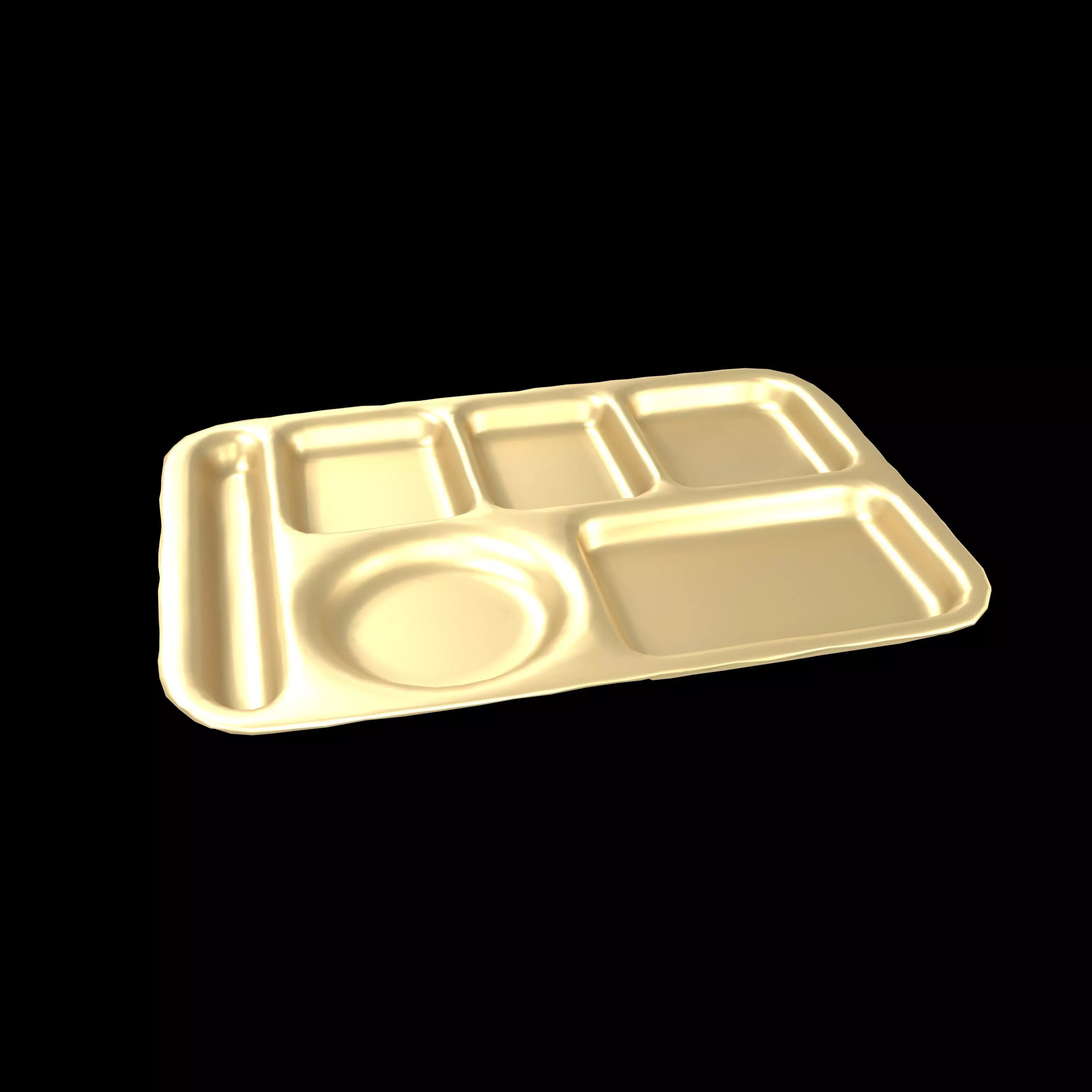 Compartment Meal Tray v1 005 Low-poly 3D model