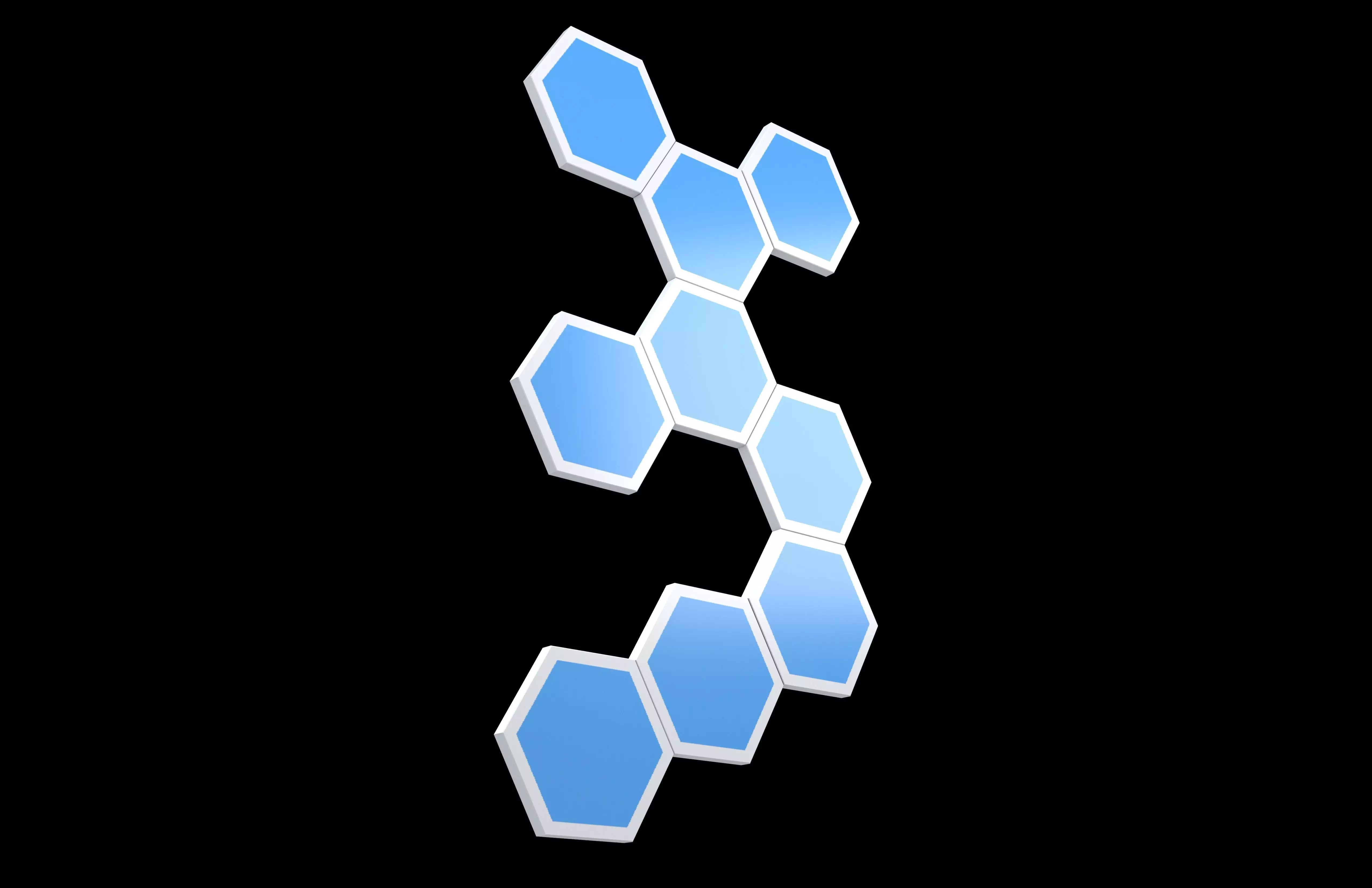 Hexa Light Panels v1 002 Low-poly 3D model_3