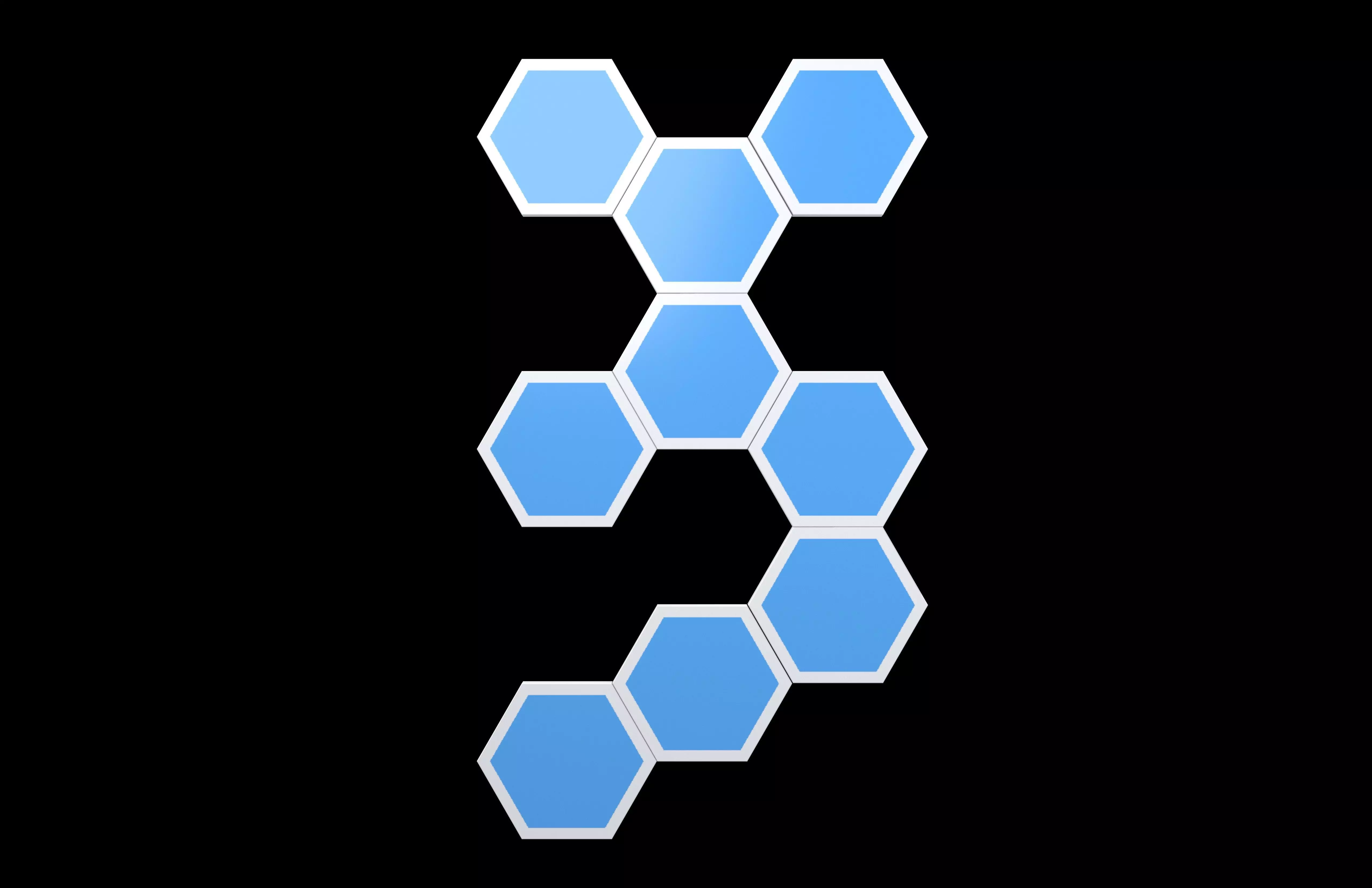 Hexa Light Panels v1 002 Low-poly 3D model_2