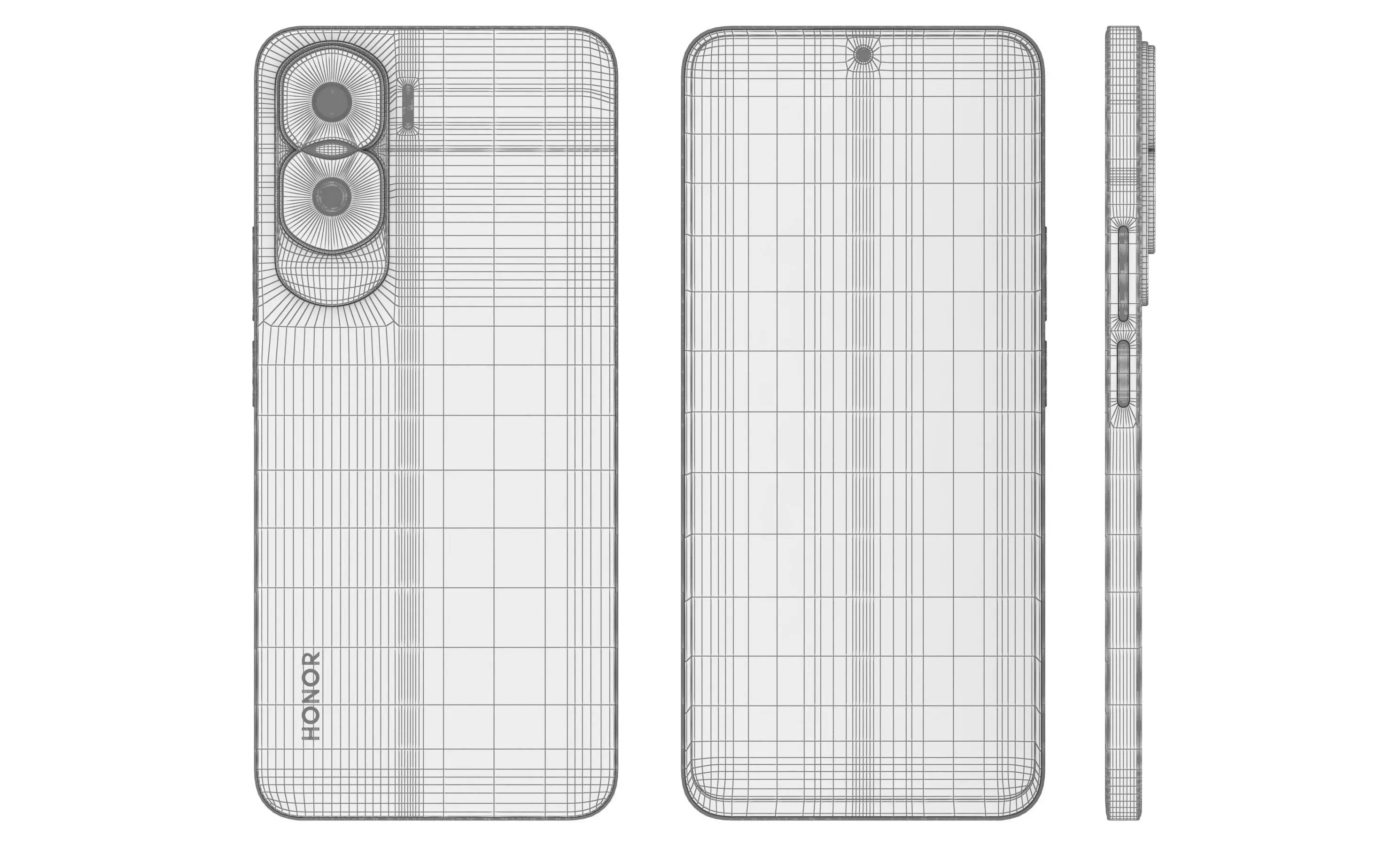 Honor X50i All Colors High Poly 3D model_36