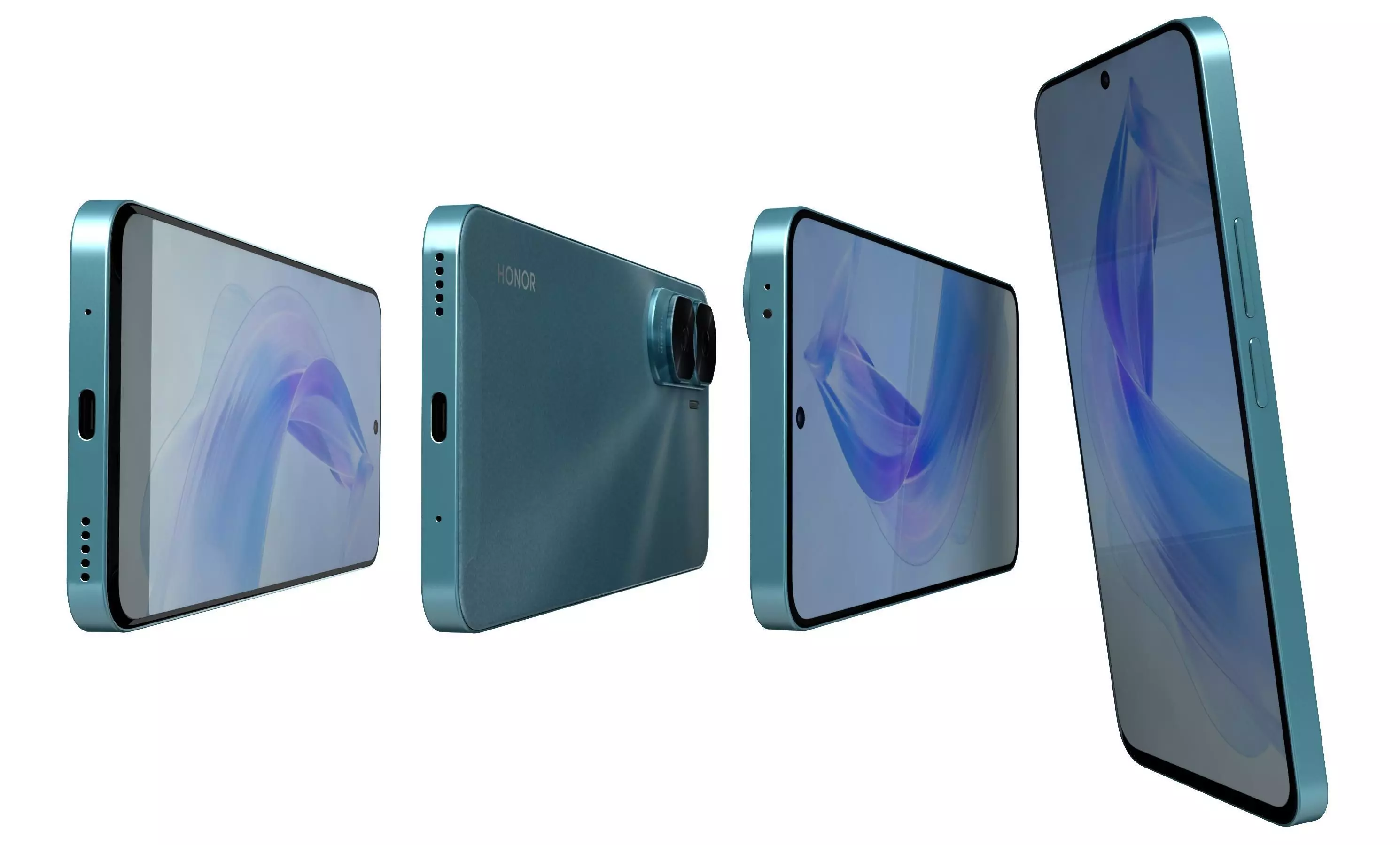 Honor X50i Blue High Poly 3D model_6