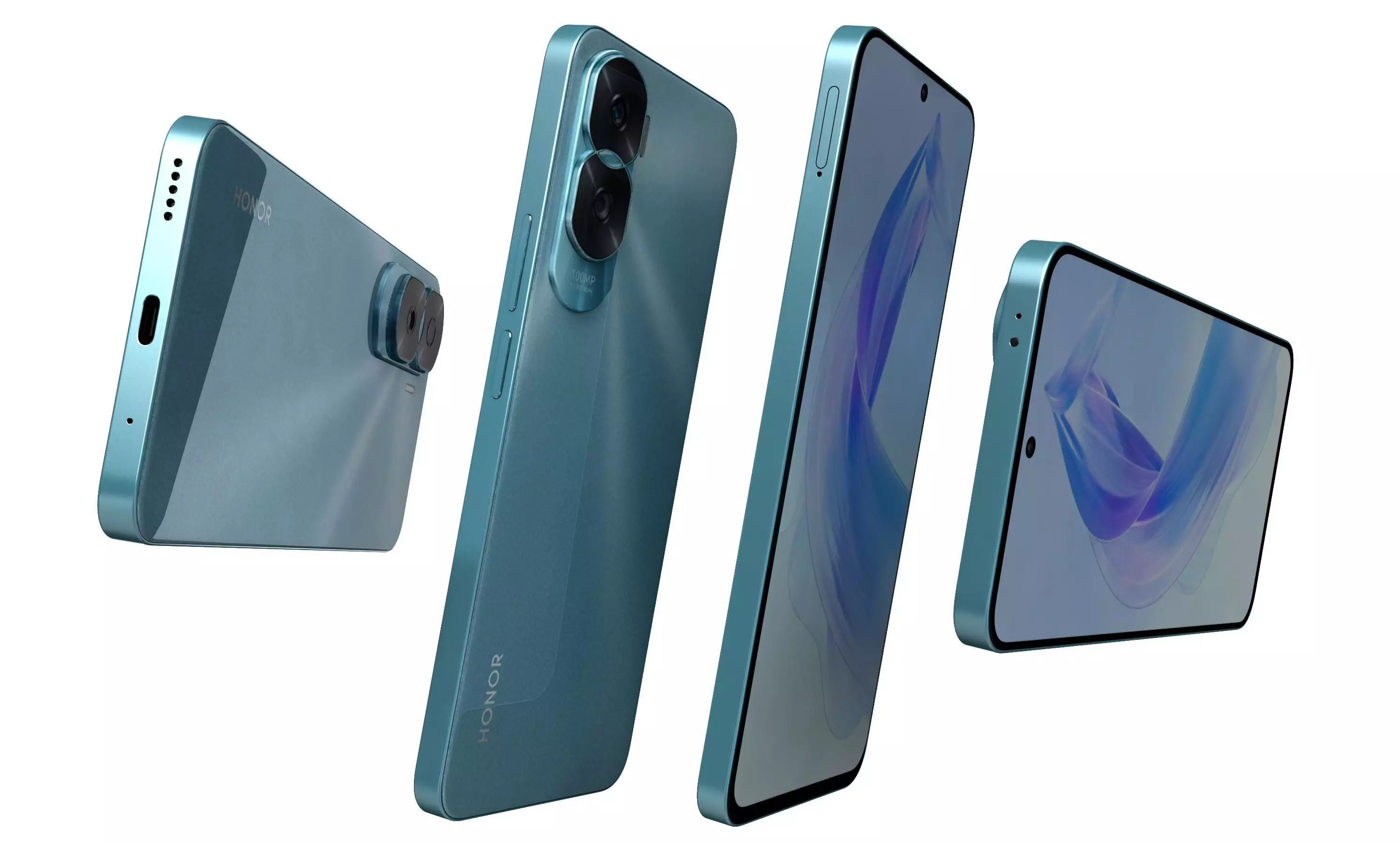 Honor X50i Blue High Poly 3D model_5