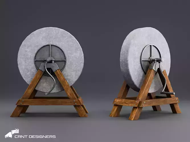 Medieval Grindstone - Vintage Grinding Wheel