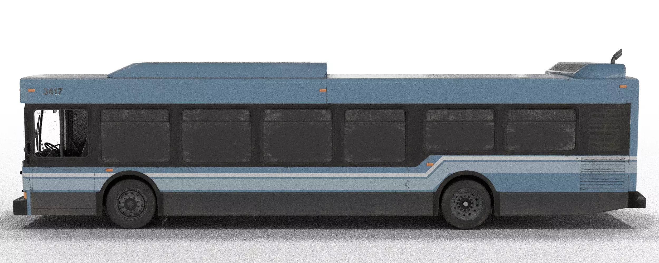 Realistic City Transit Bus 3D model_14