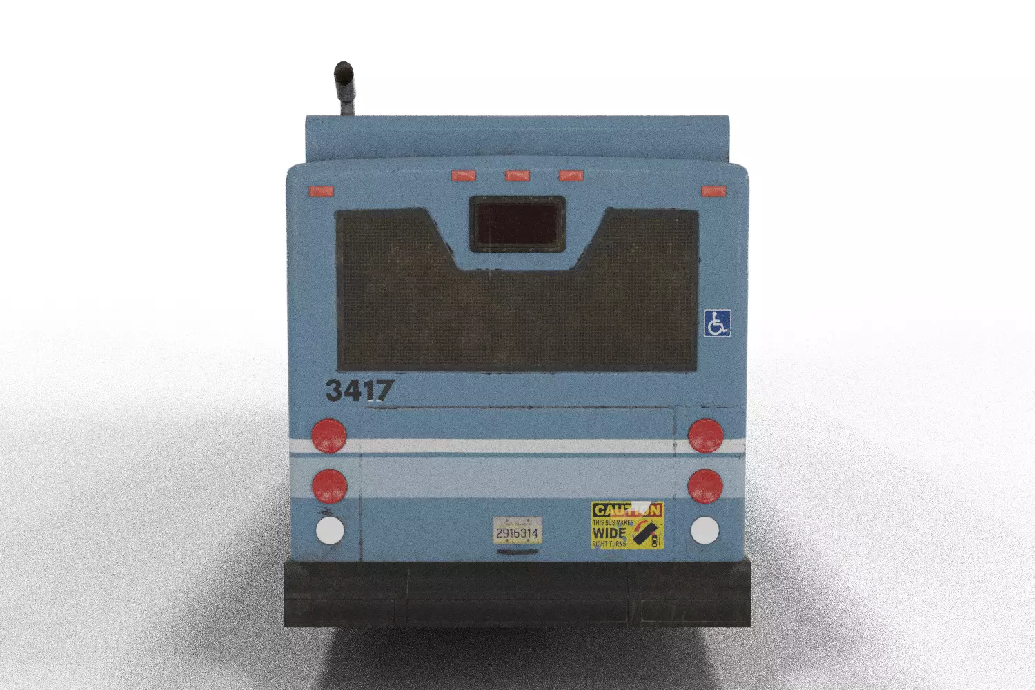 Realistic City Transit Bus 3D model_18