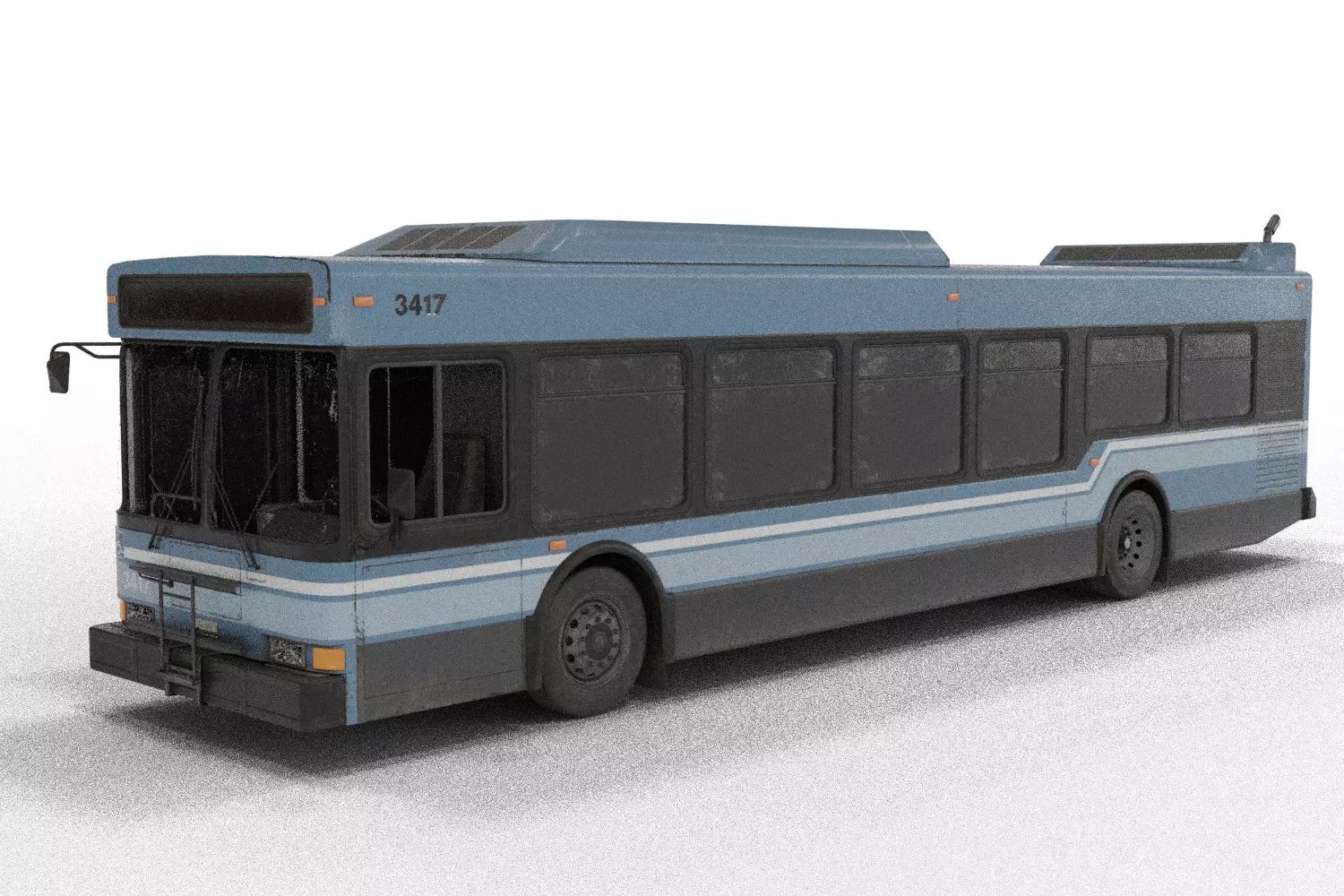 Realistic City Transit Bus 3D model_13