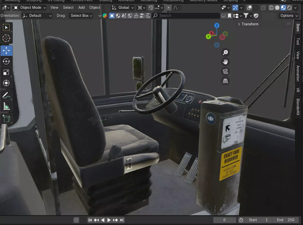 Realistic City Transit Bus 3D model_9
