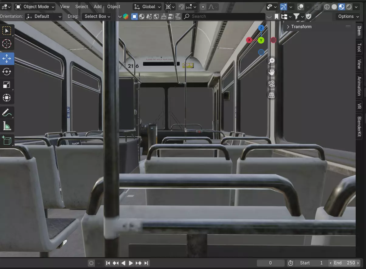 Realistic City Transit Bus 3D model_8