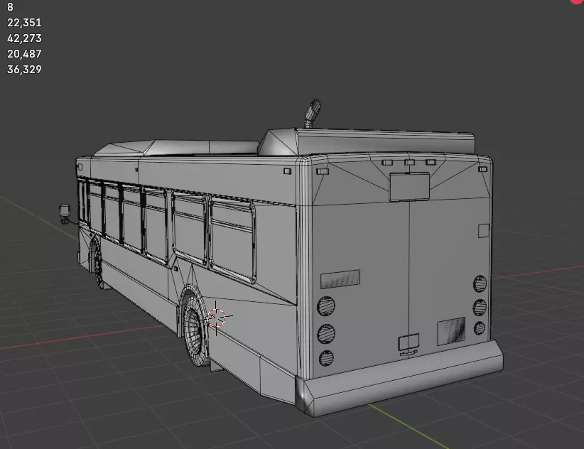 Realistic City Transit Bus 3D model_23