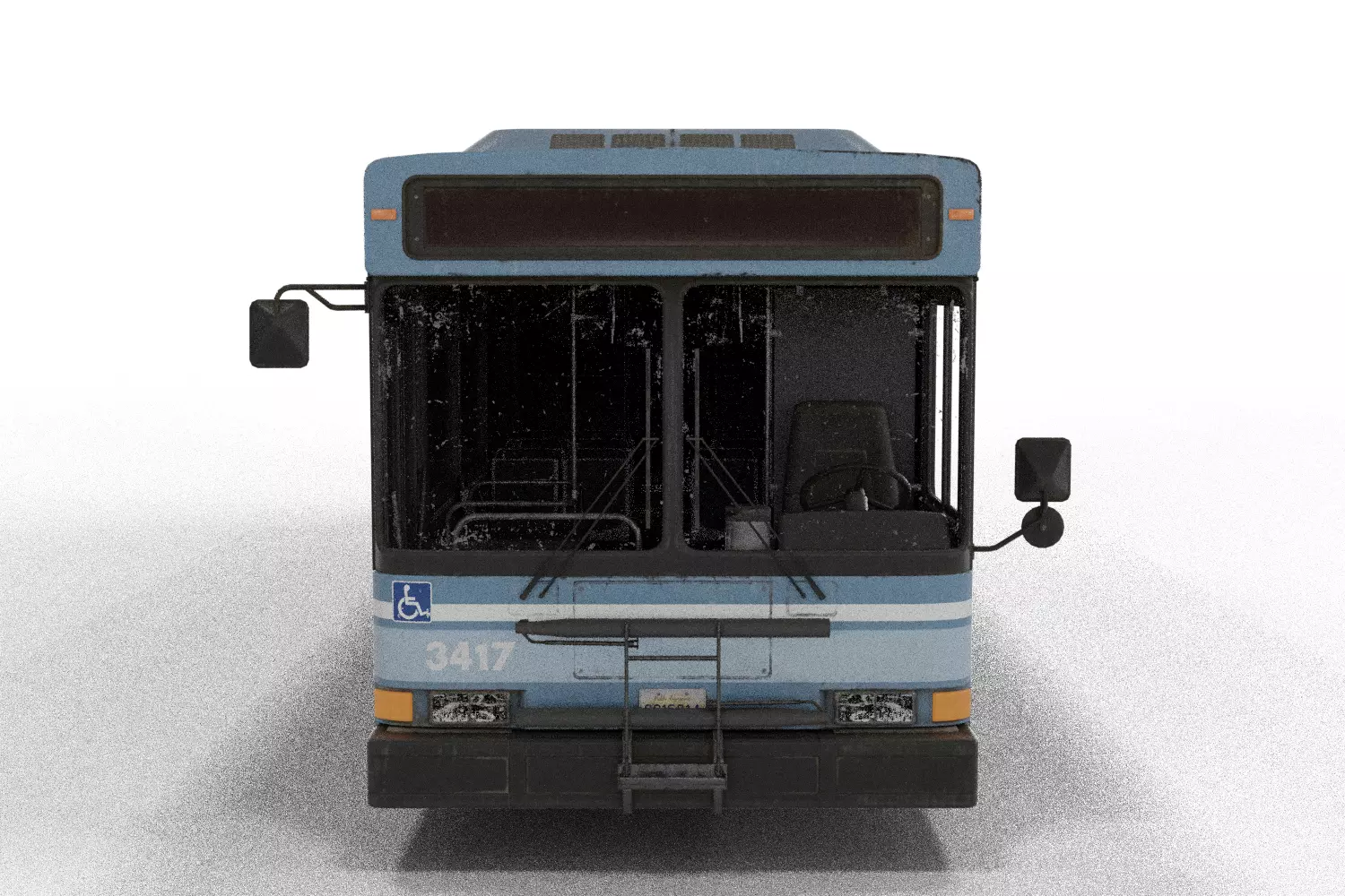 Realistic City Transit Bus 3D model_3