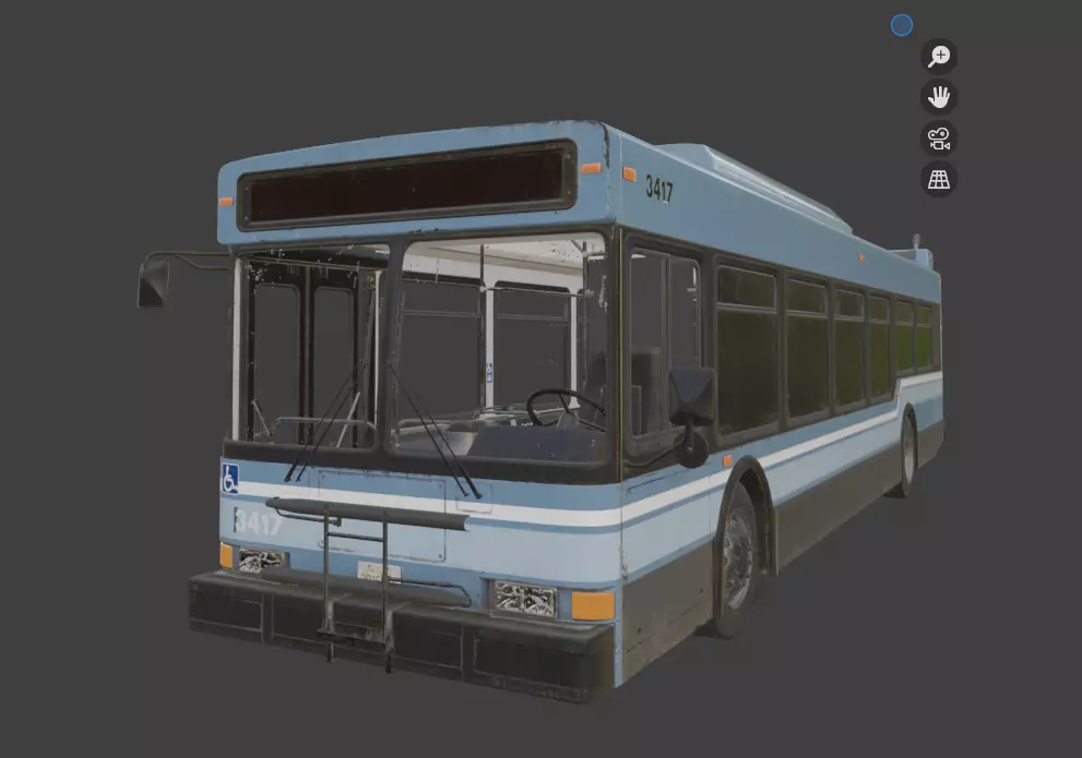Realistic City Transit Bus 3D model_24