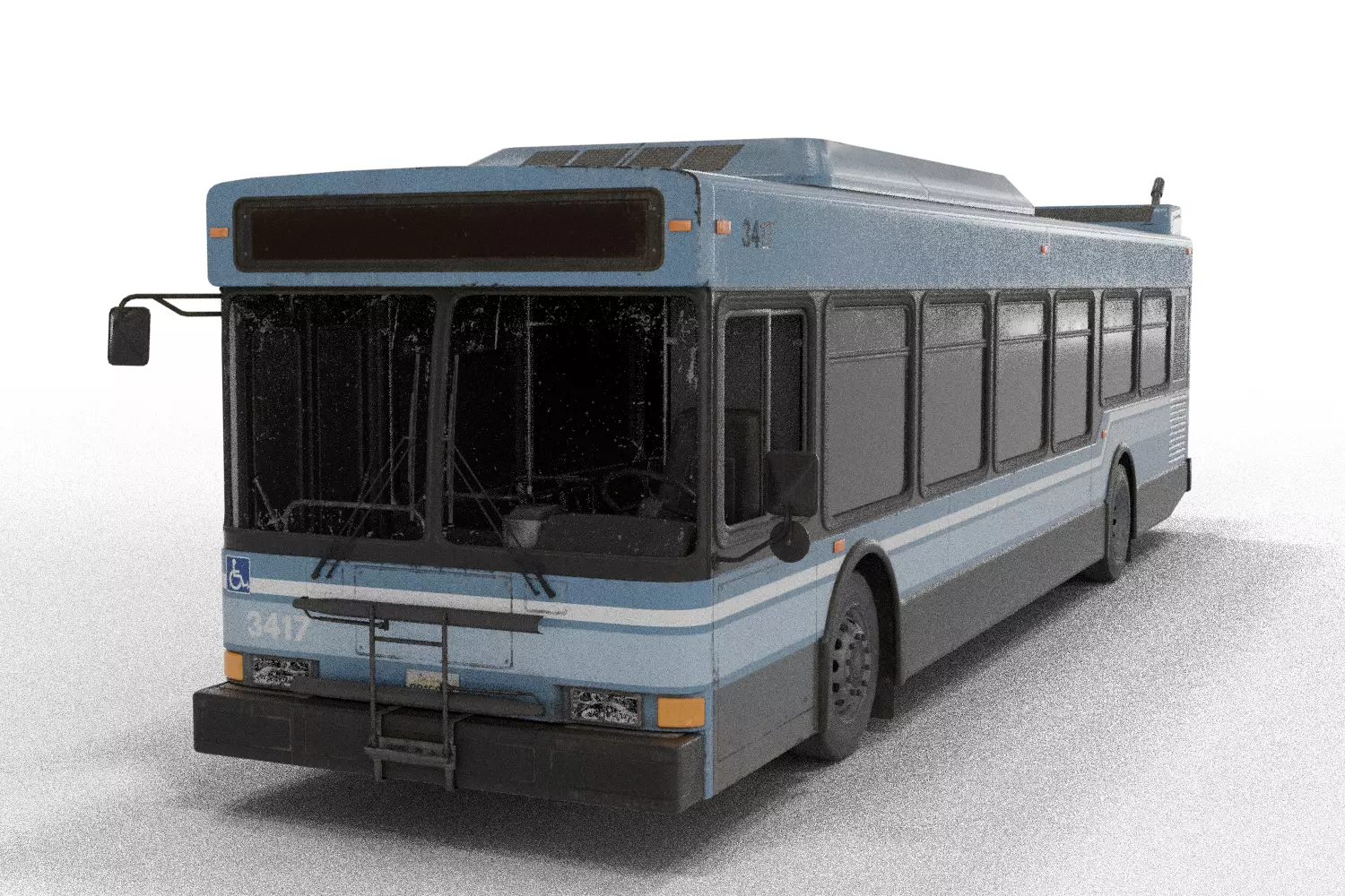 Realistic City Transit Bus 3D model_12