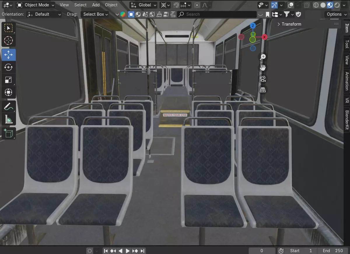 Realistic City Transit Bus 3D model_6