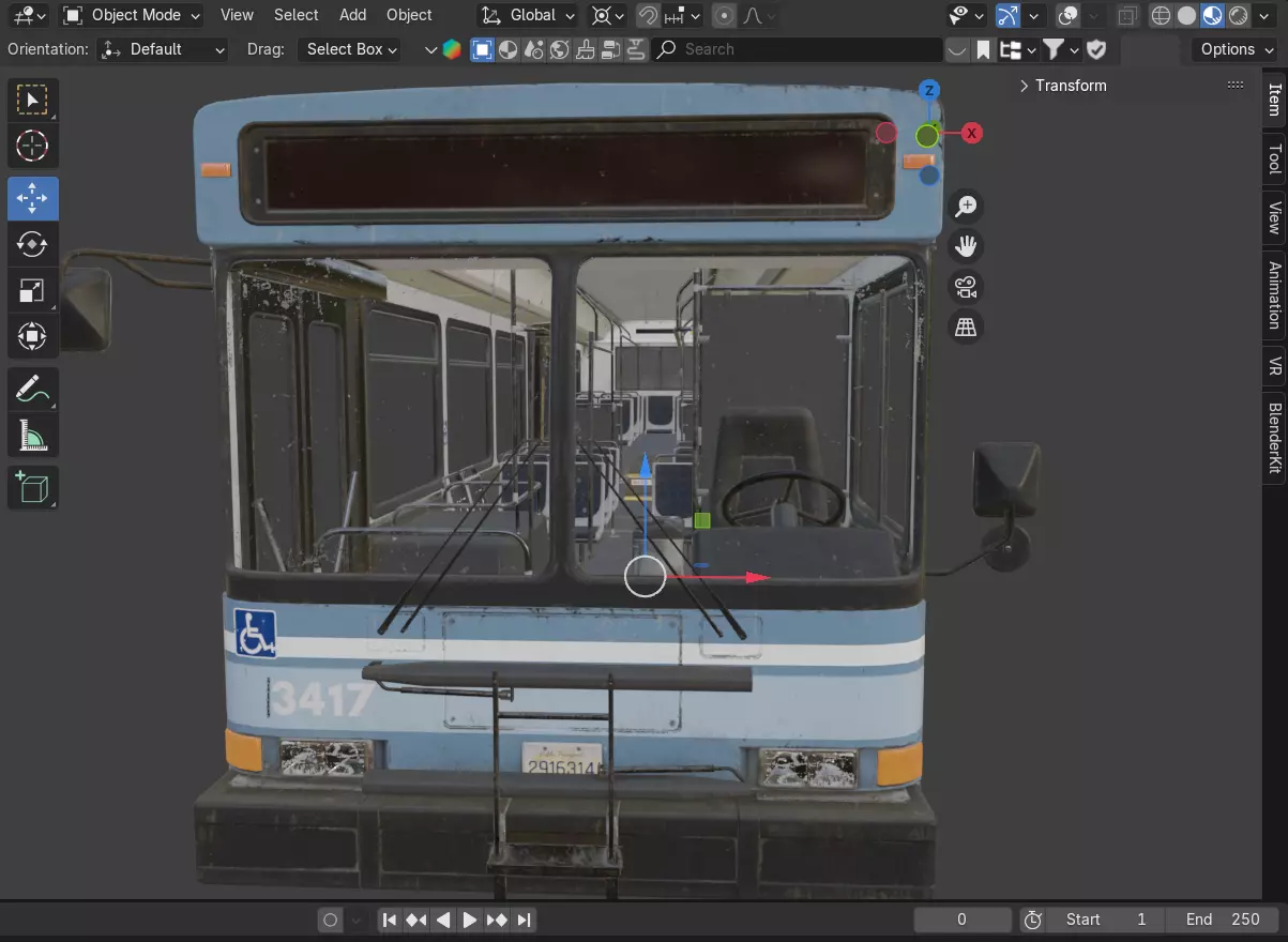 Realistic City Transit Bus 3D model_4