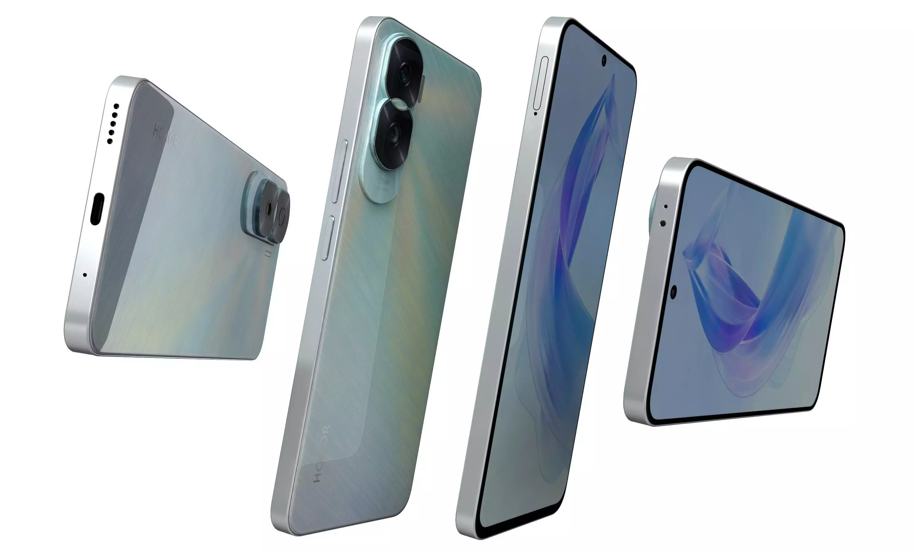 Honor X50i White High Poly 3D model_5