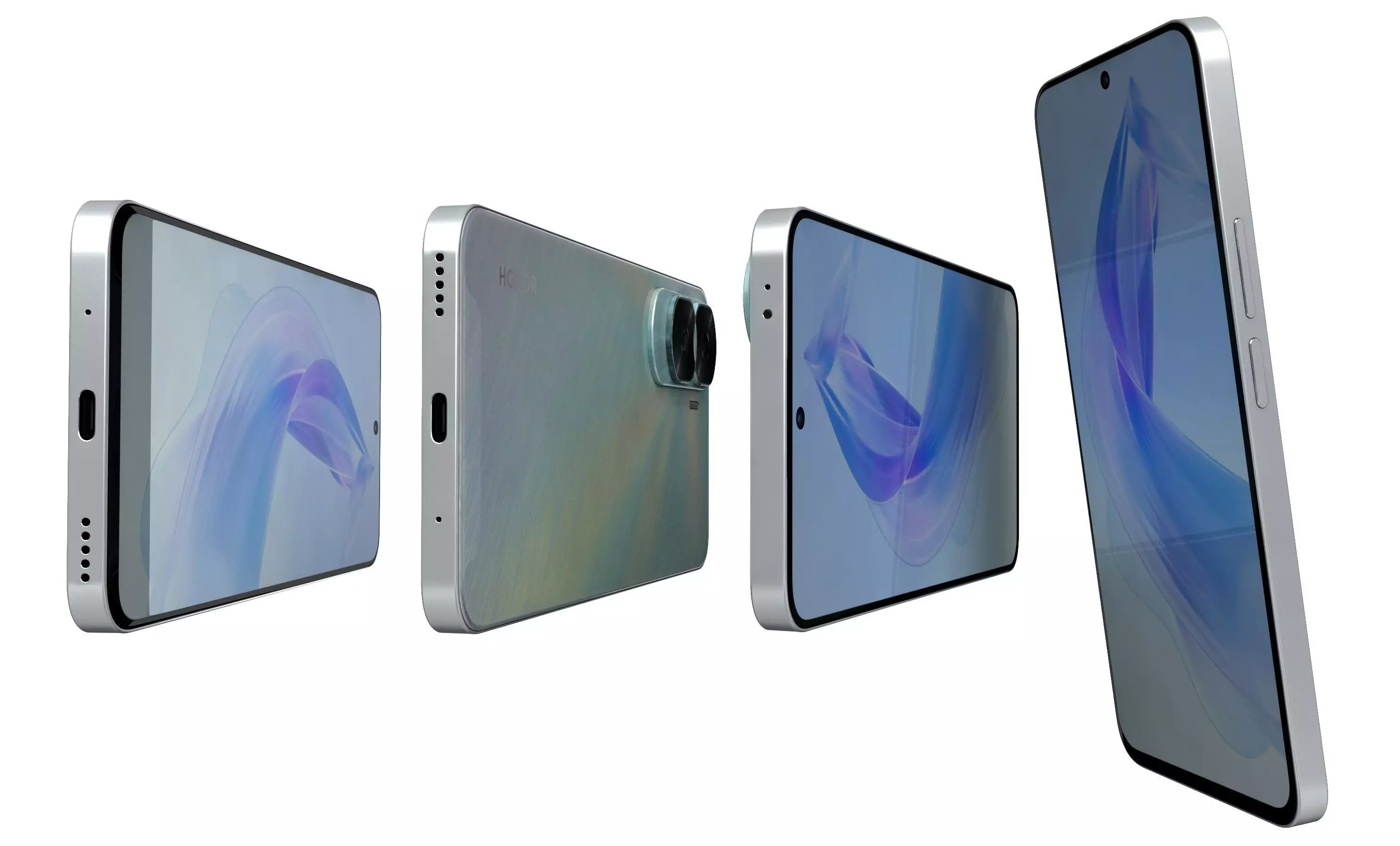 Honor X50i White High Poly 3D model_6