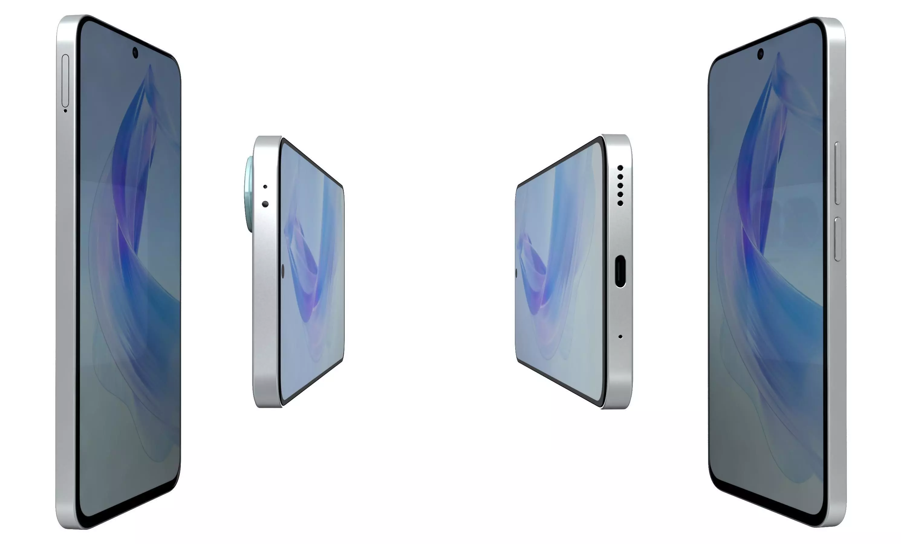 Honor X50i White High Poly 3D model_2