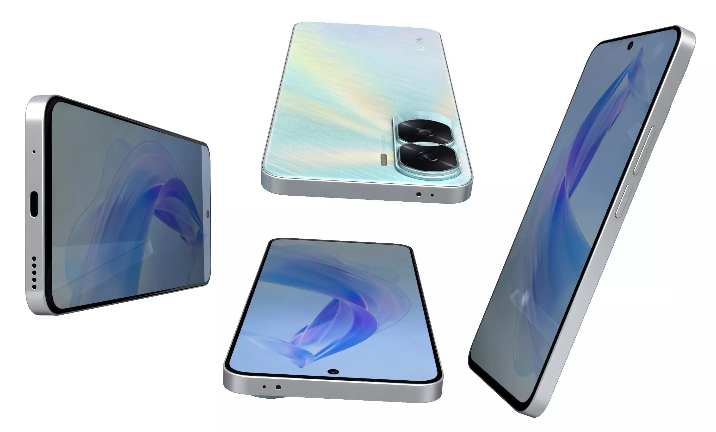 Honor X50i White High Poly 3D model_7