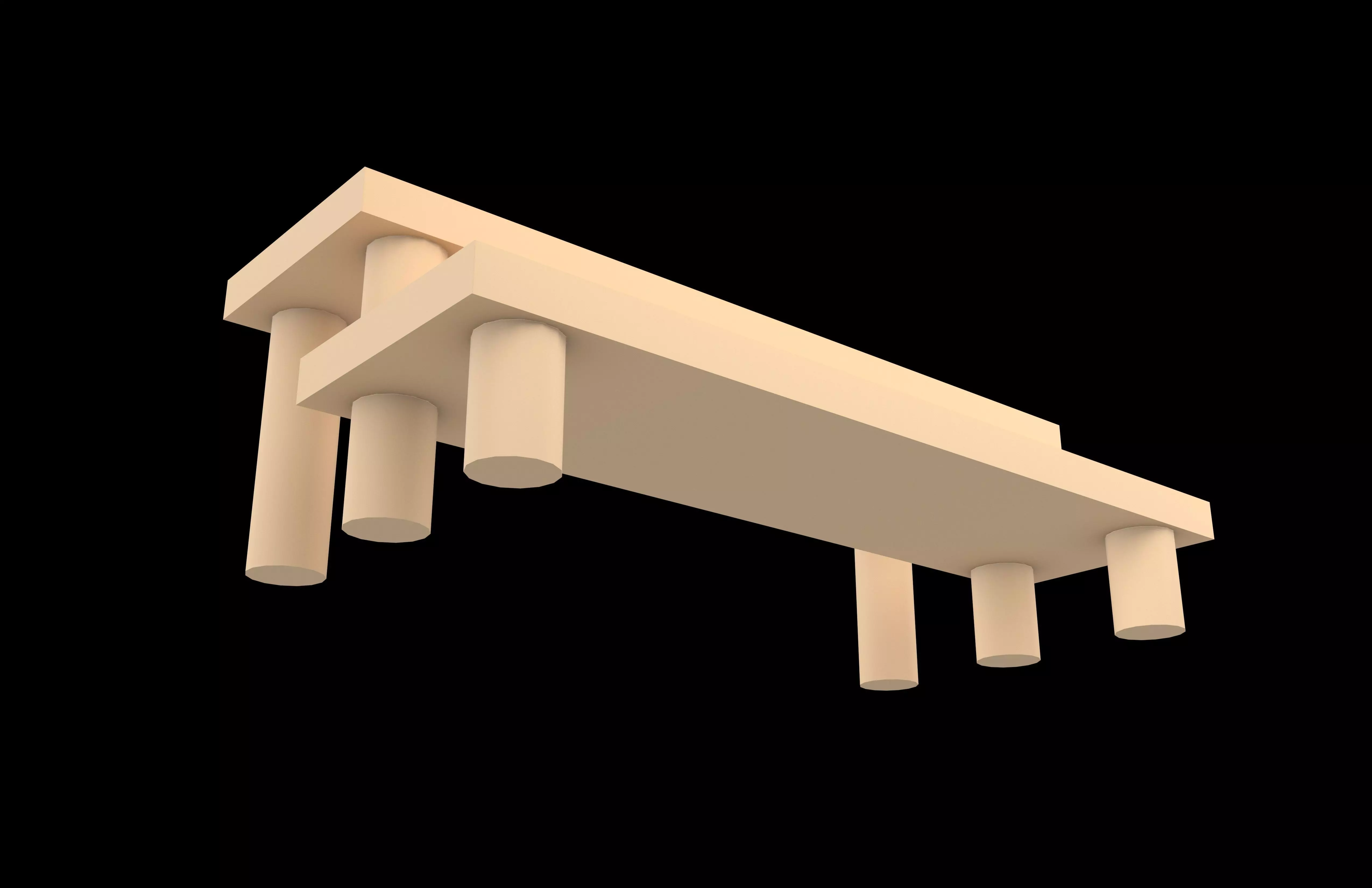 Model Display Rack v1 002 Low-poly 3D model_3