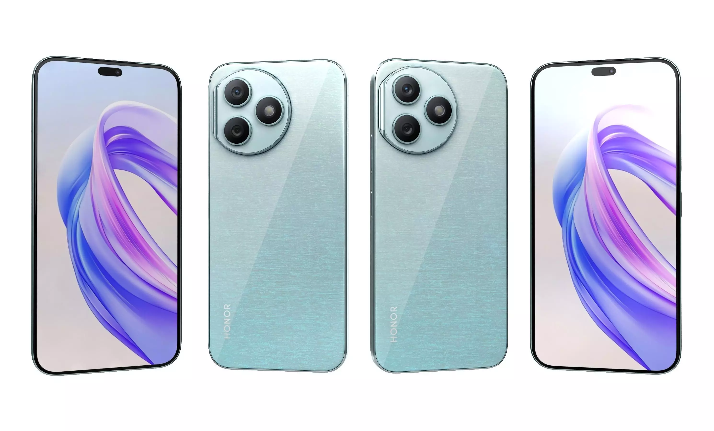 Honor X50i Plus Light Blue High Poly 3D model_7