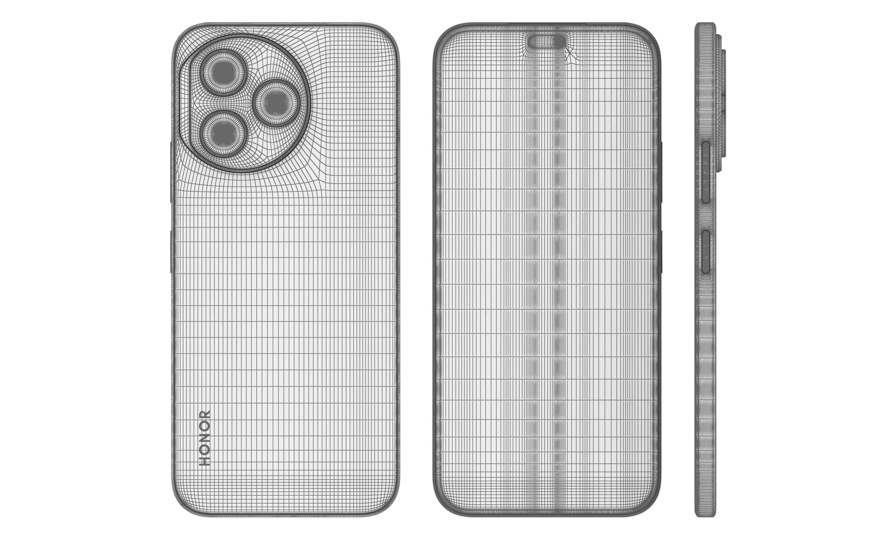 Honor X50i Plus Light Blue High Poly 3D model_19