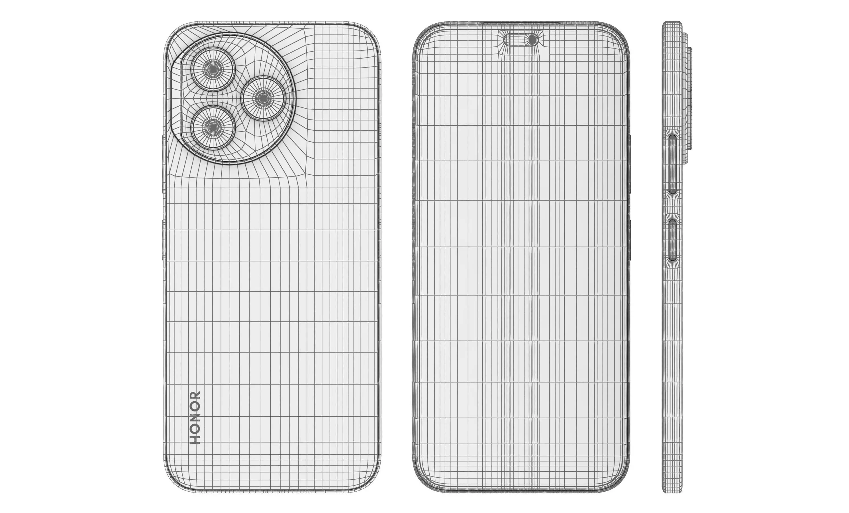 Honor X50i Plus Light Blue High Poly 3D model_17