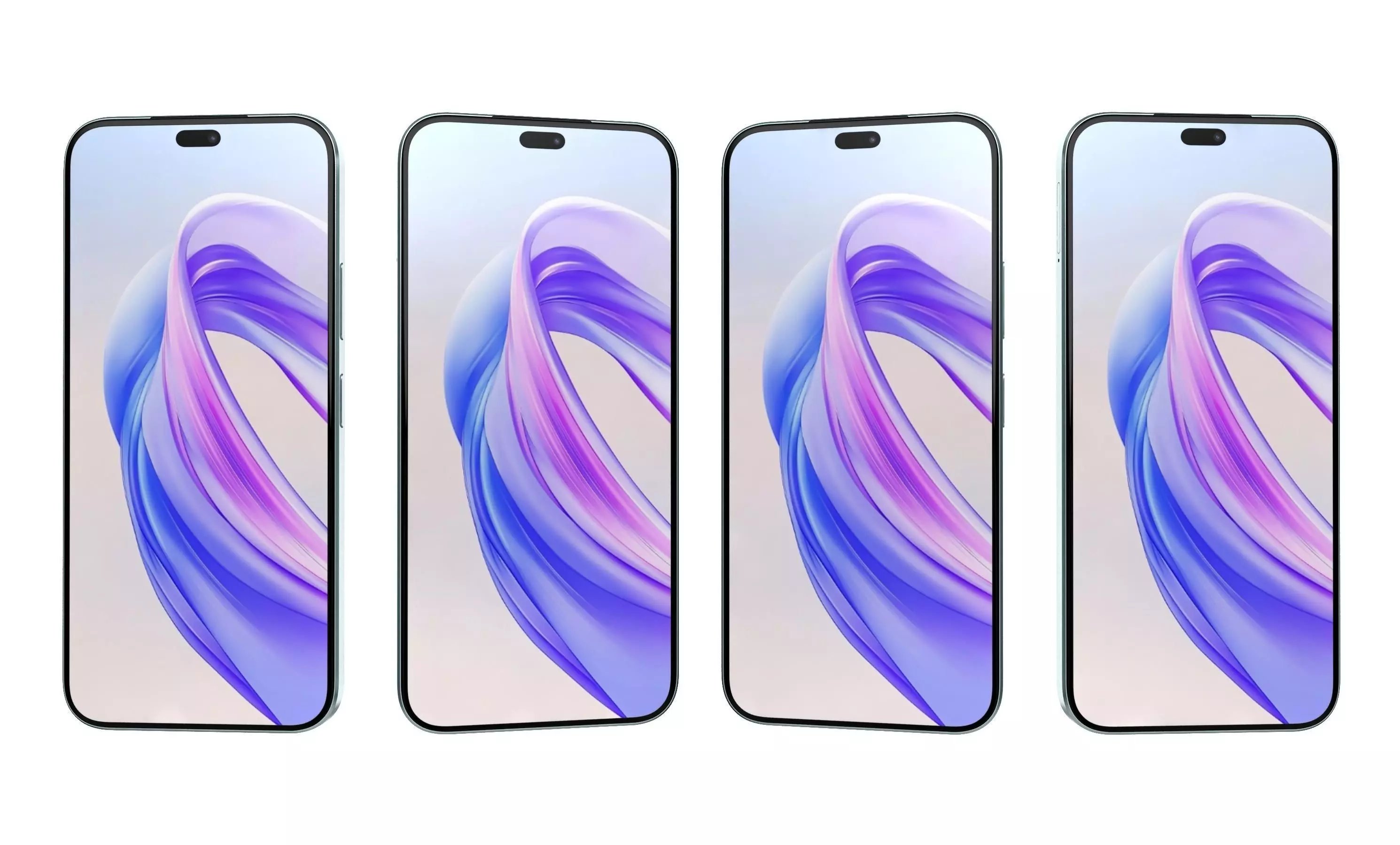 Honor X50i Plus Light Blue High Poly 3D model_4