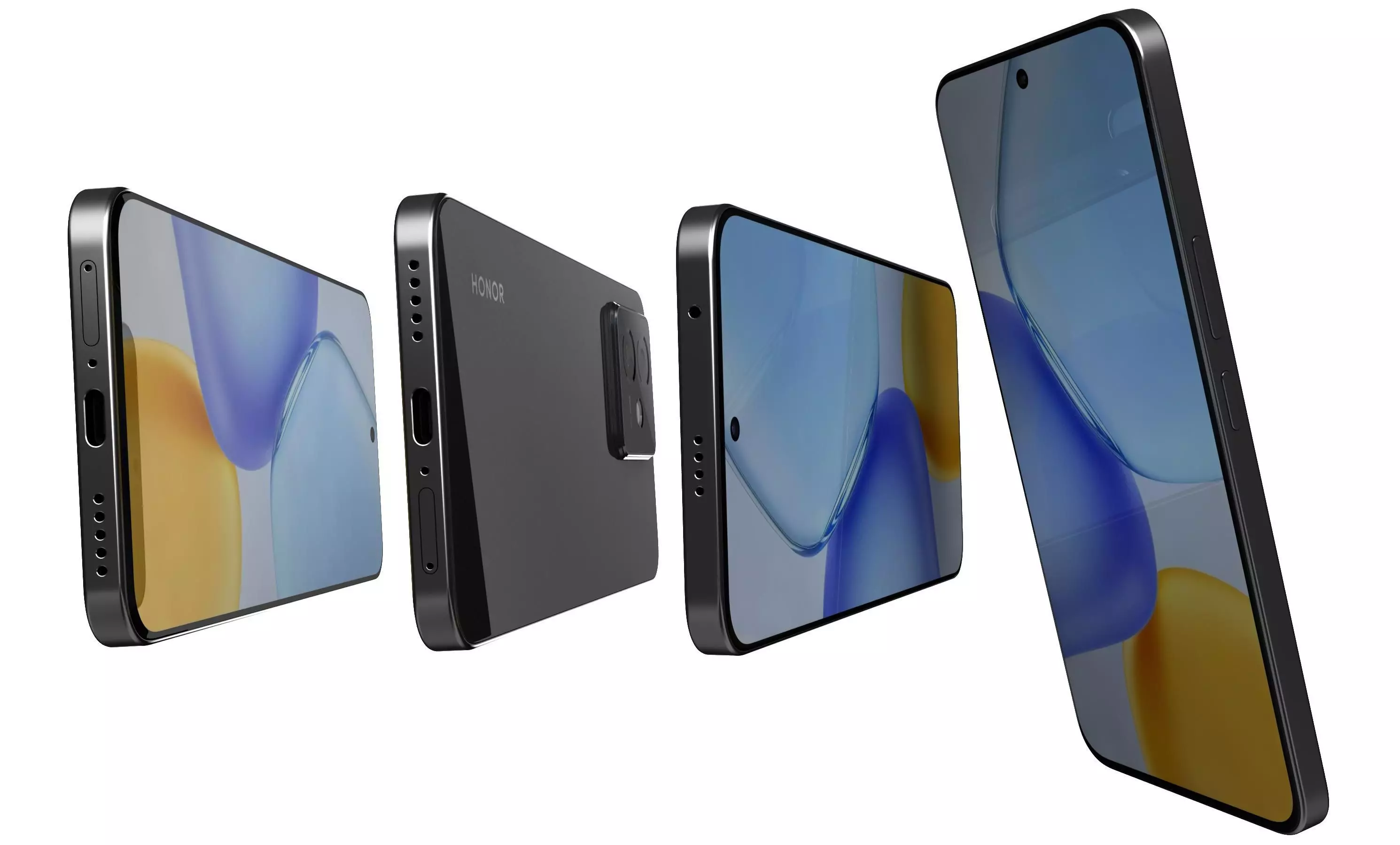 Honor X60 GT Black High Poly 3D model_17