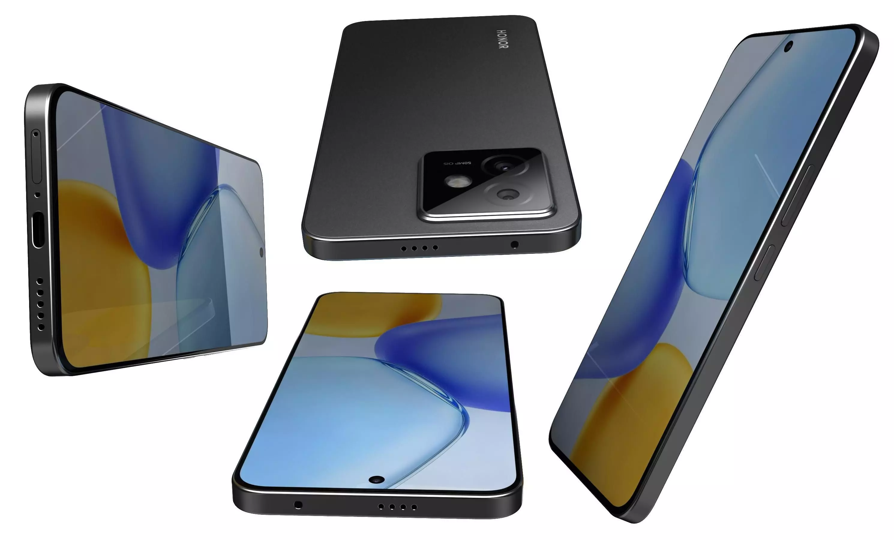 Honor X60 GT Black High Poly 3D model_14