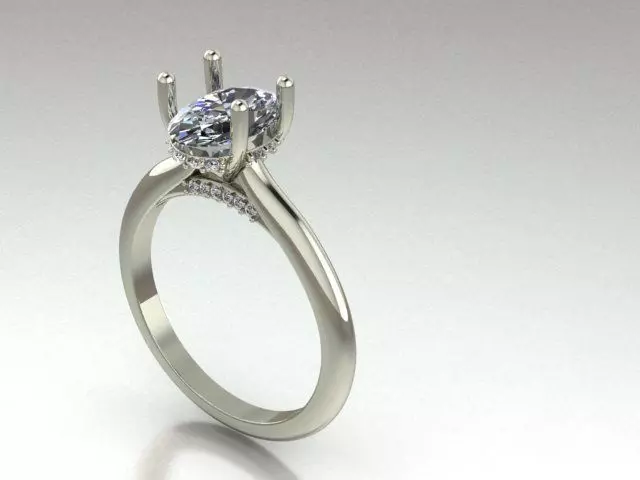 10 unique engagement solitaire with exciting shank 3D print model_5