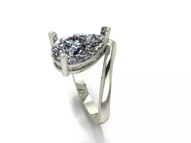 10 unique engagement solitaire with exciting shank 3D print model_1