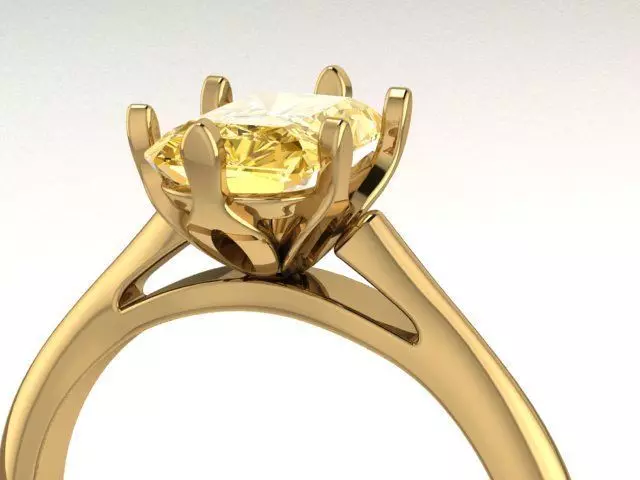 10 unique engagement solitaire with exciting shank 3D print model_10