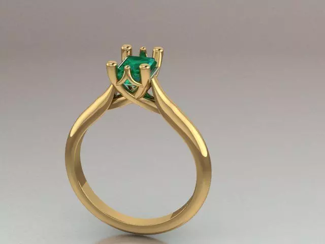 10 unique engagement solitaire with exciting shank 3D print model_8