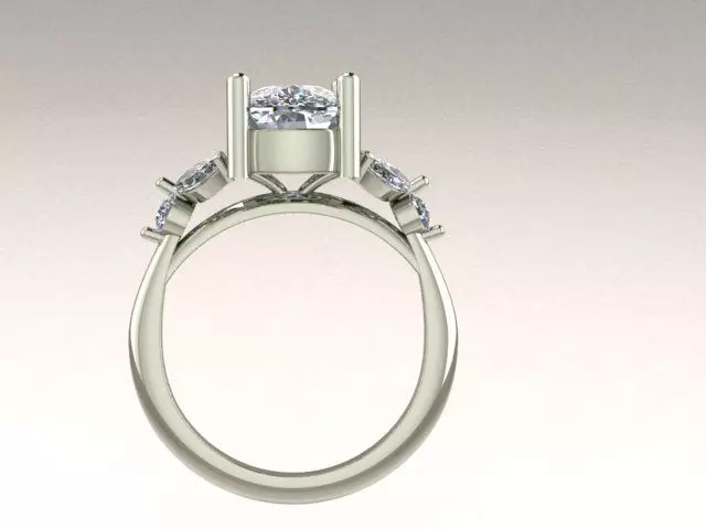 10 unique engagement solitaire with exciting shank 3D print model_2