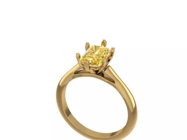 10 unique engagement solitaire with exciting shank 3D print model_9