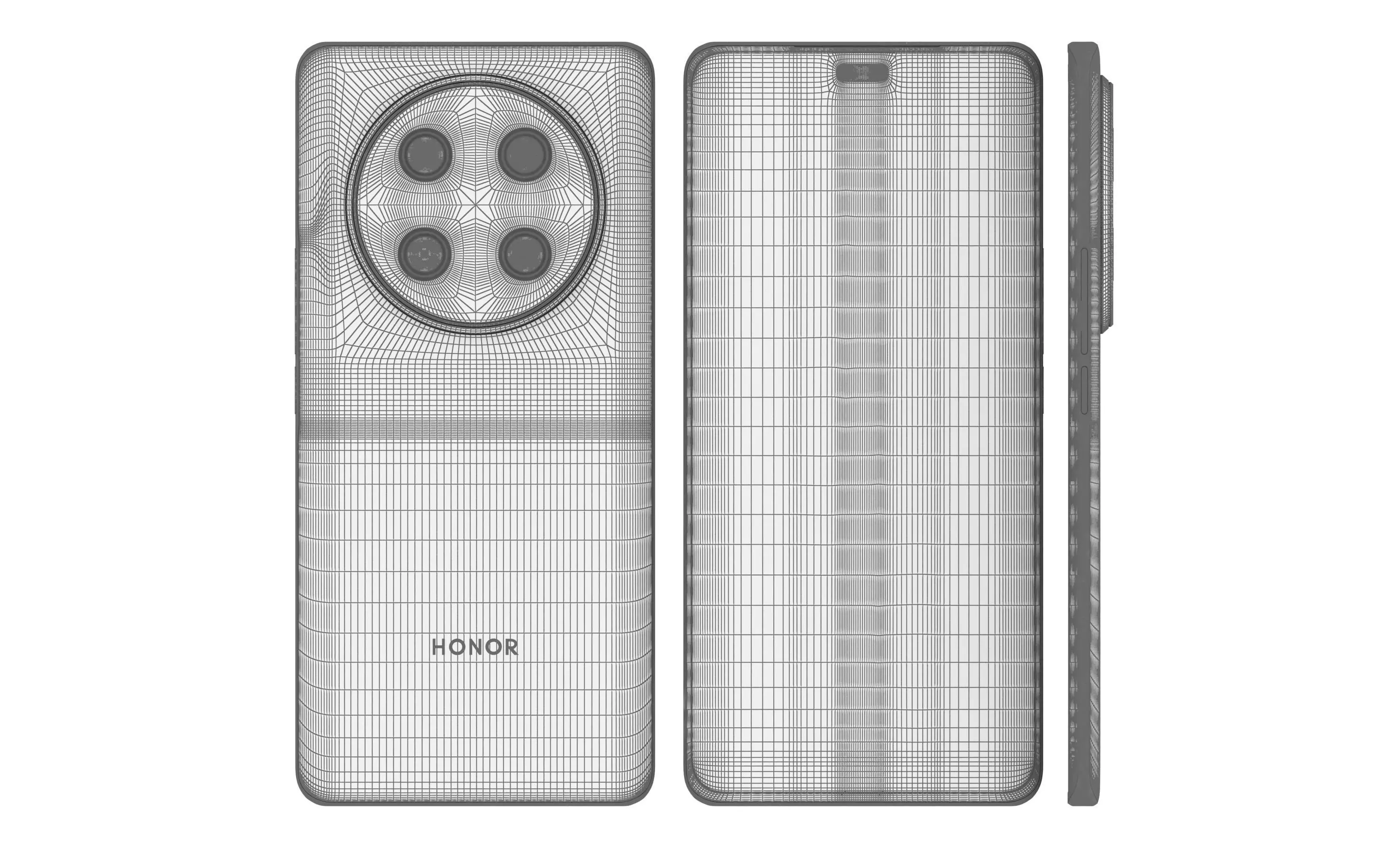Honor X60 Pro Black High Poly 3D model_12