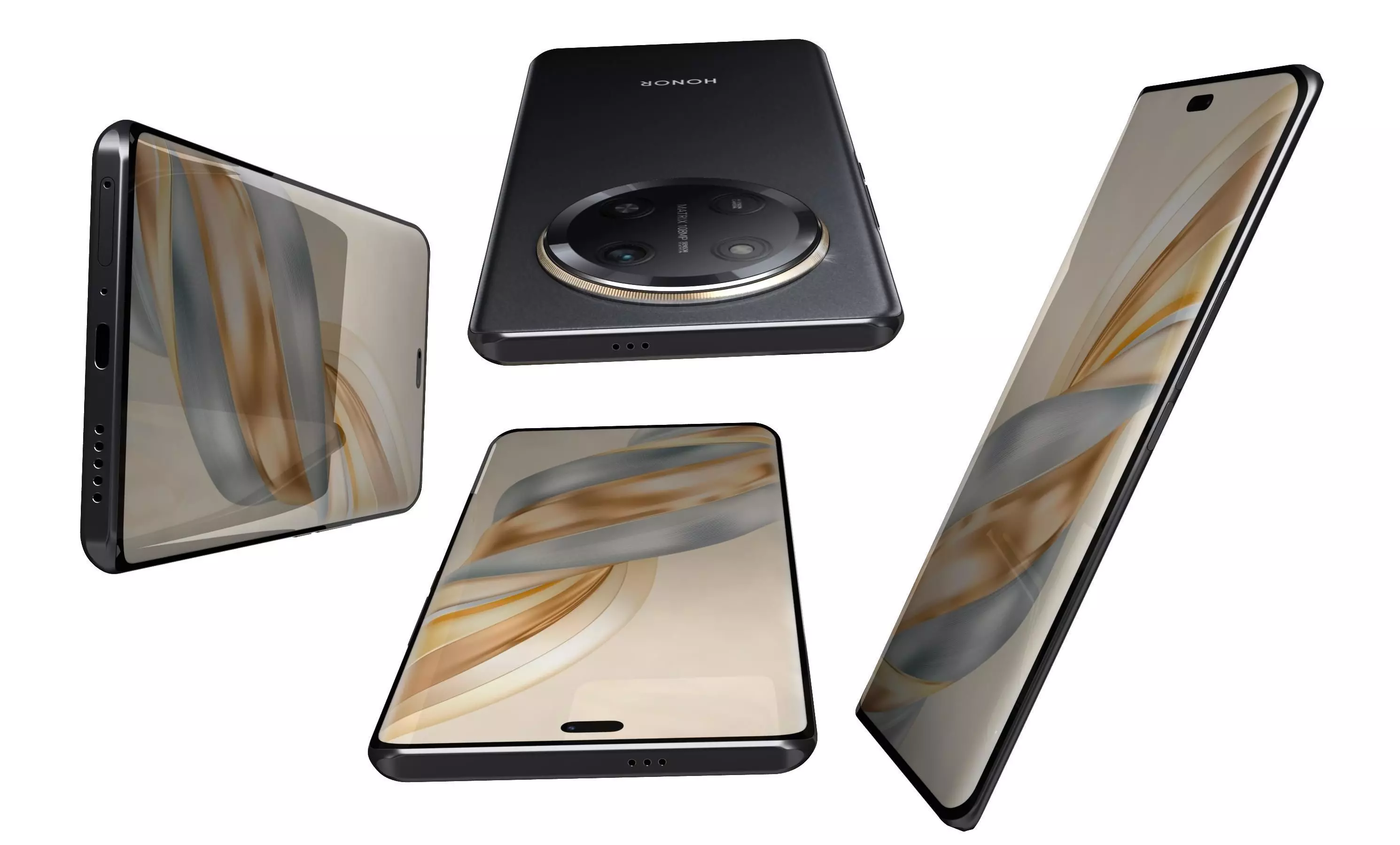 Honor X60 Pro Black High Poly 3D model_7