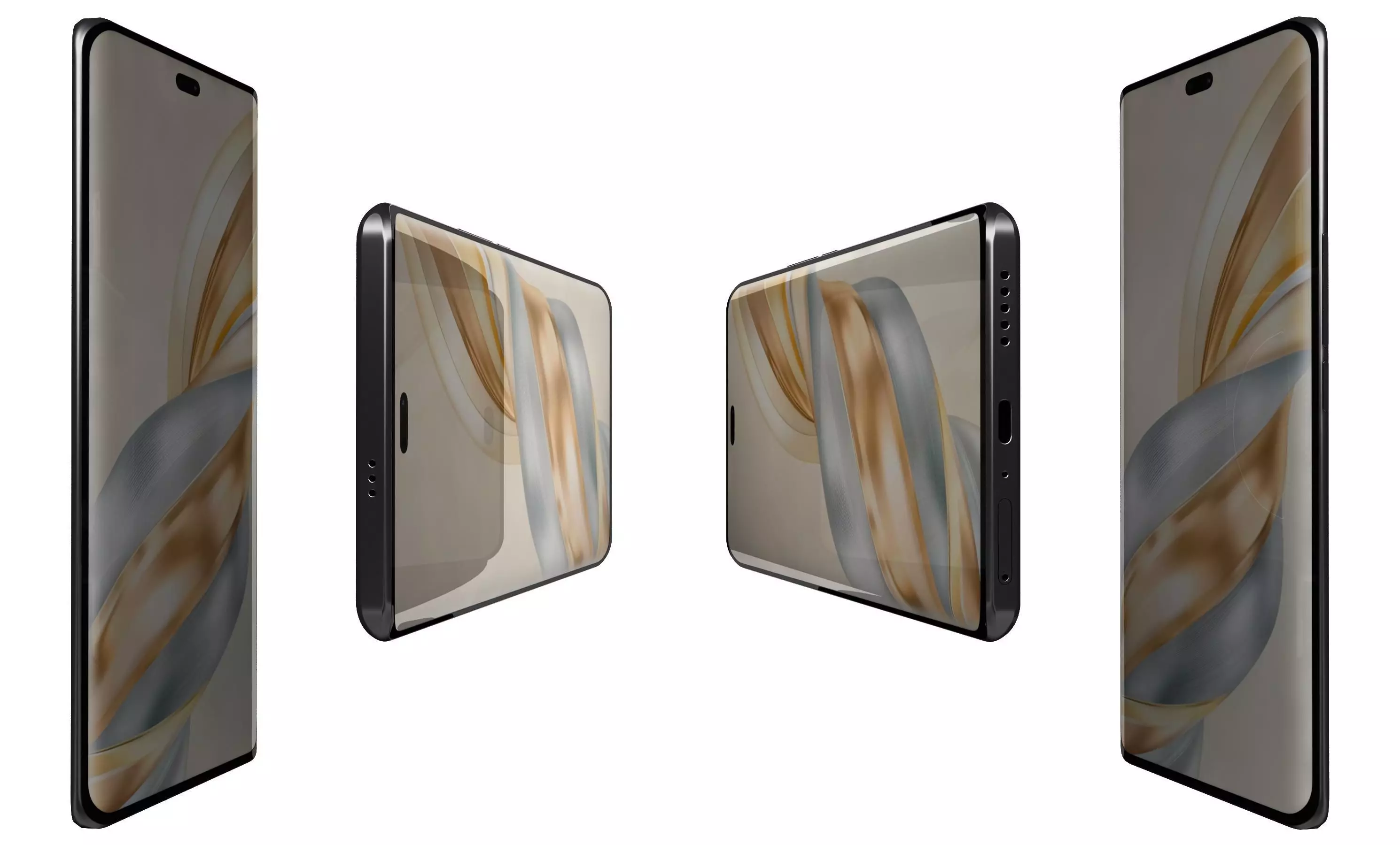 Honor X60 Pro Black High Poly 3D model_2