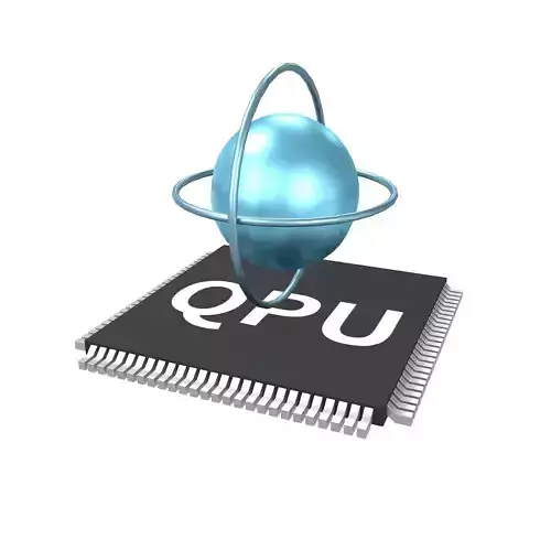 Quantum Processing Unit v2 001 Low-poly 3D model