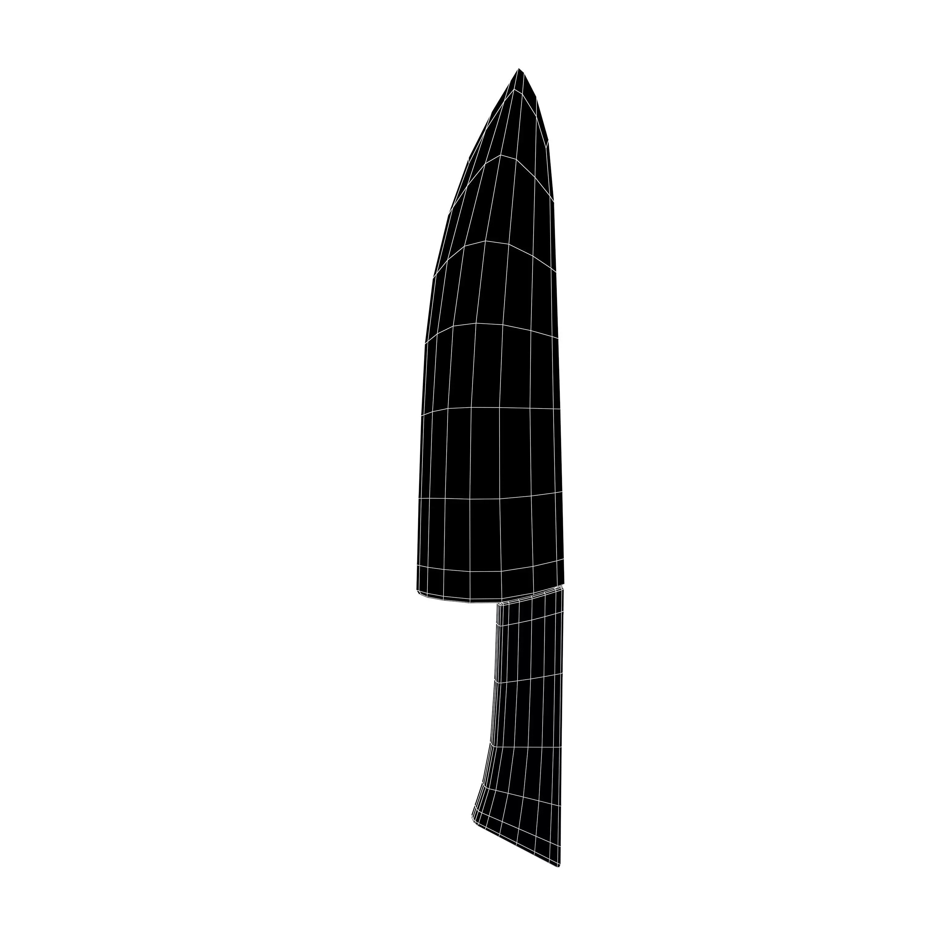 Low Poly Kitchen Knive v1 001 Low-poly 3D model_4