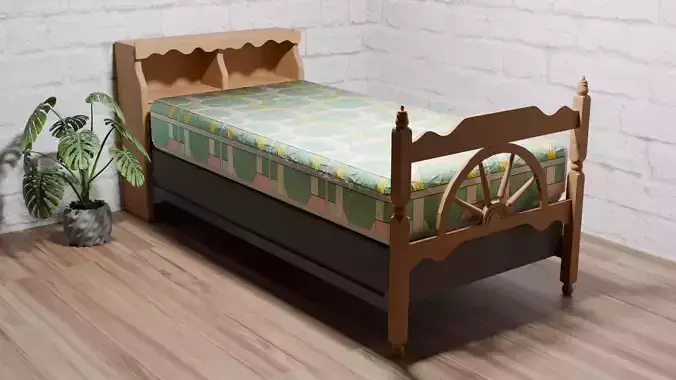 1970s Vintage Wagon Wheel Bunk Beds