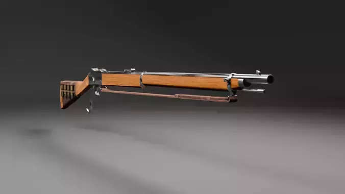 Henry Rifle 1860 Low-poly 3D model
