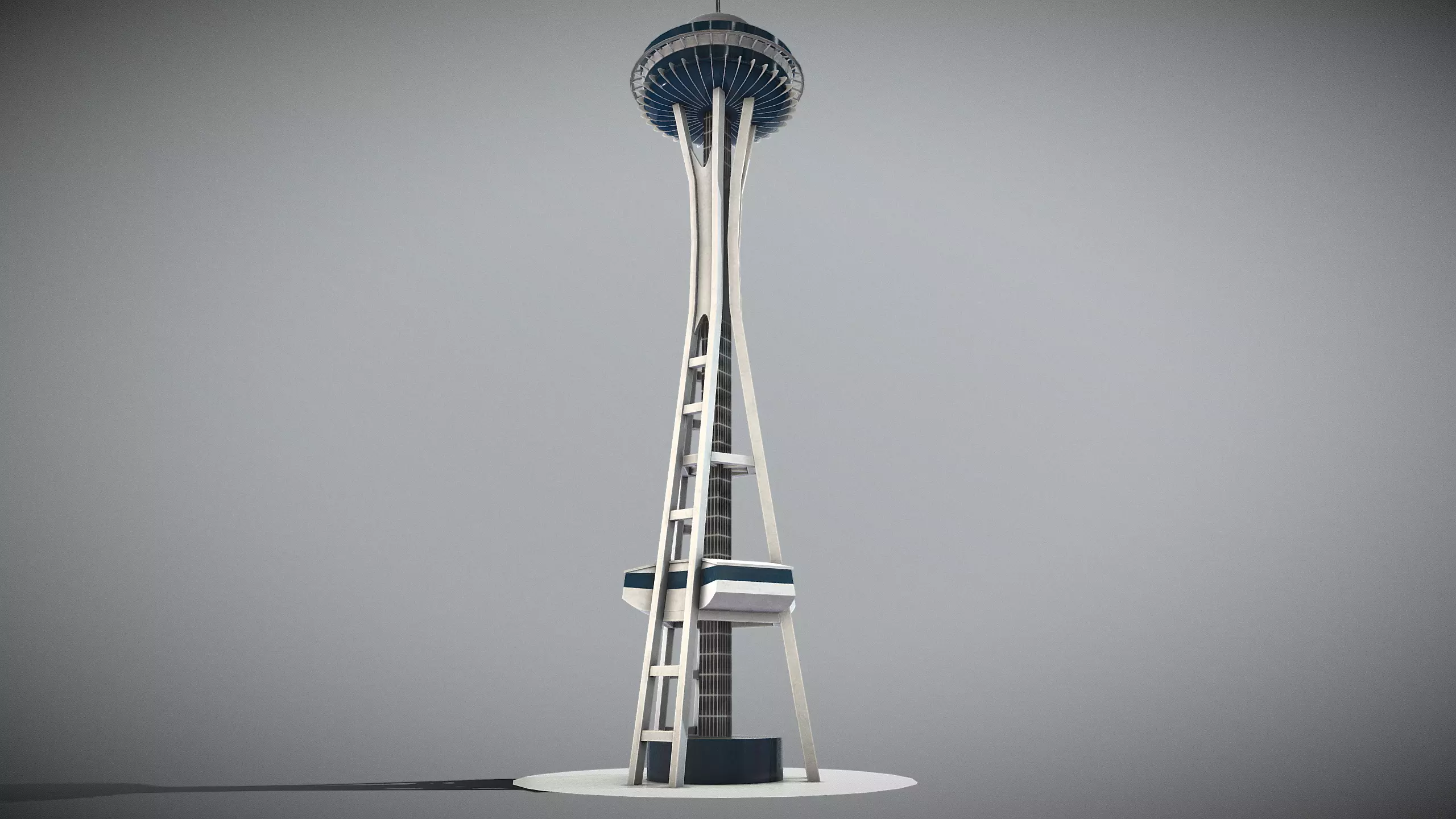 Space Needle Low-poly 3D model_2