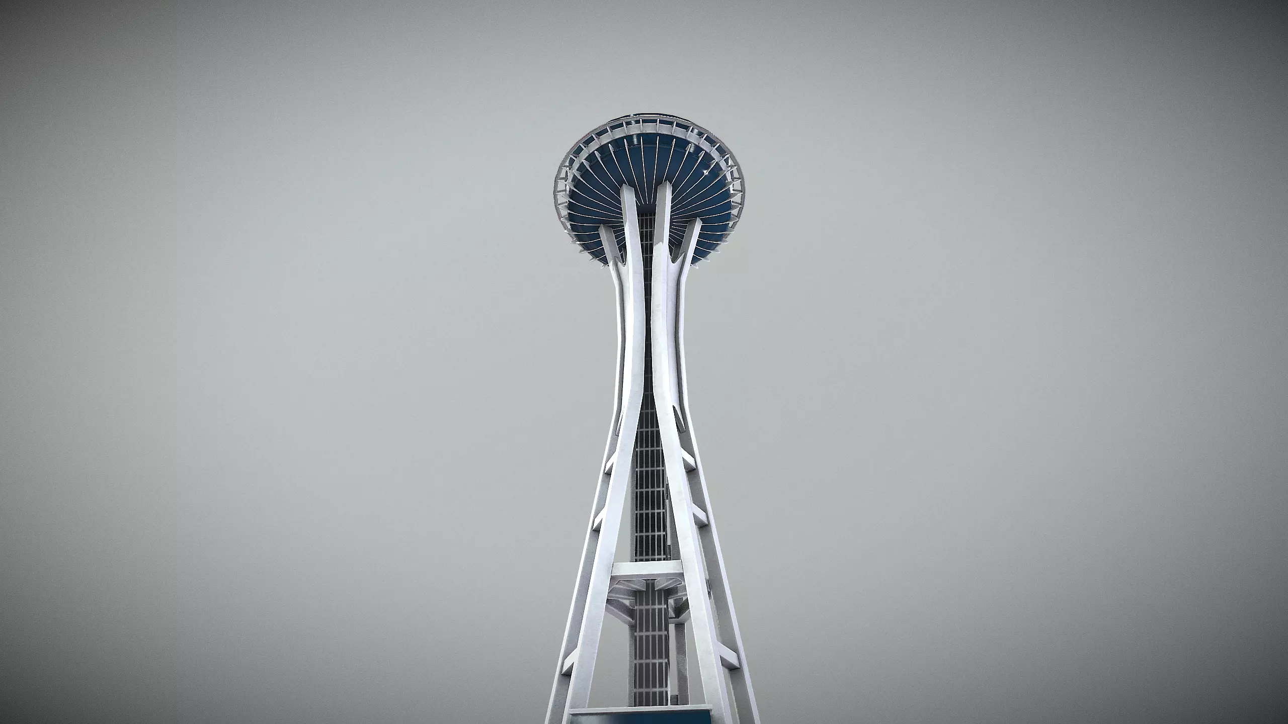 Space Needle Low-poly 3D model_7