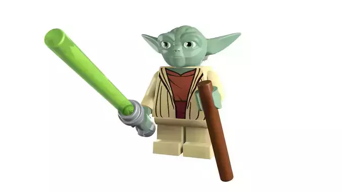 3D print minifigure - Yoda-V1