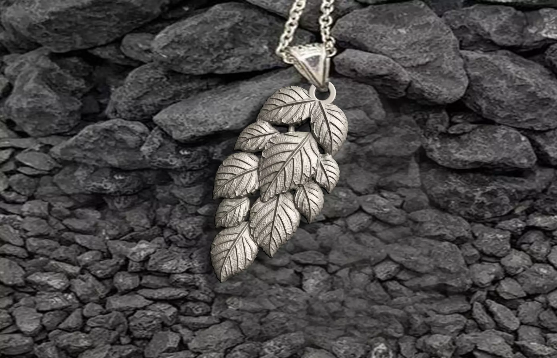 ARTISTIC DESIGN LEAF WOMEN PENDANT 3D print model_8