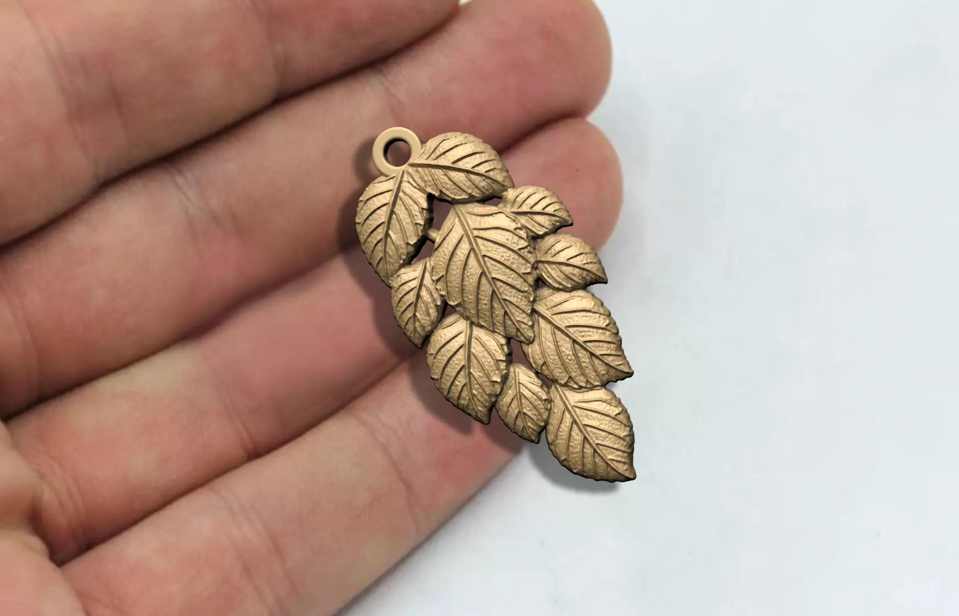 ARTISTIC DESIGN LEAF WOMEN PENDANT 3D print model_3