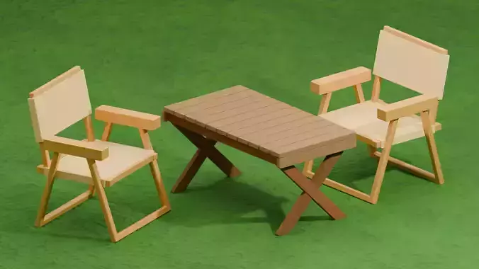 Industrial Beech Wood Folding Outdoor Set