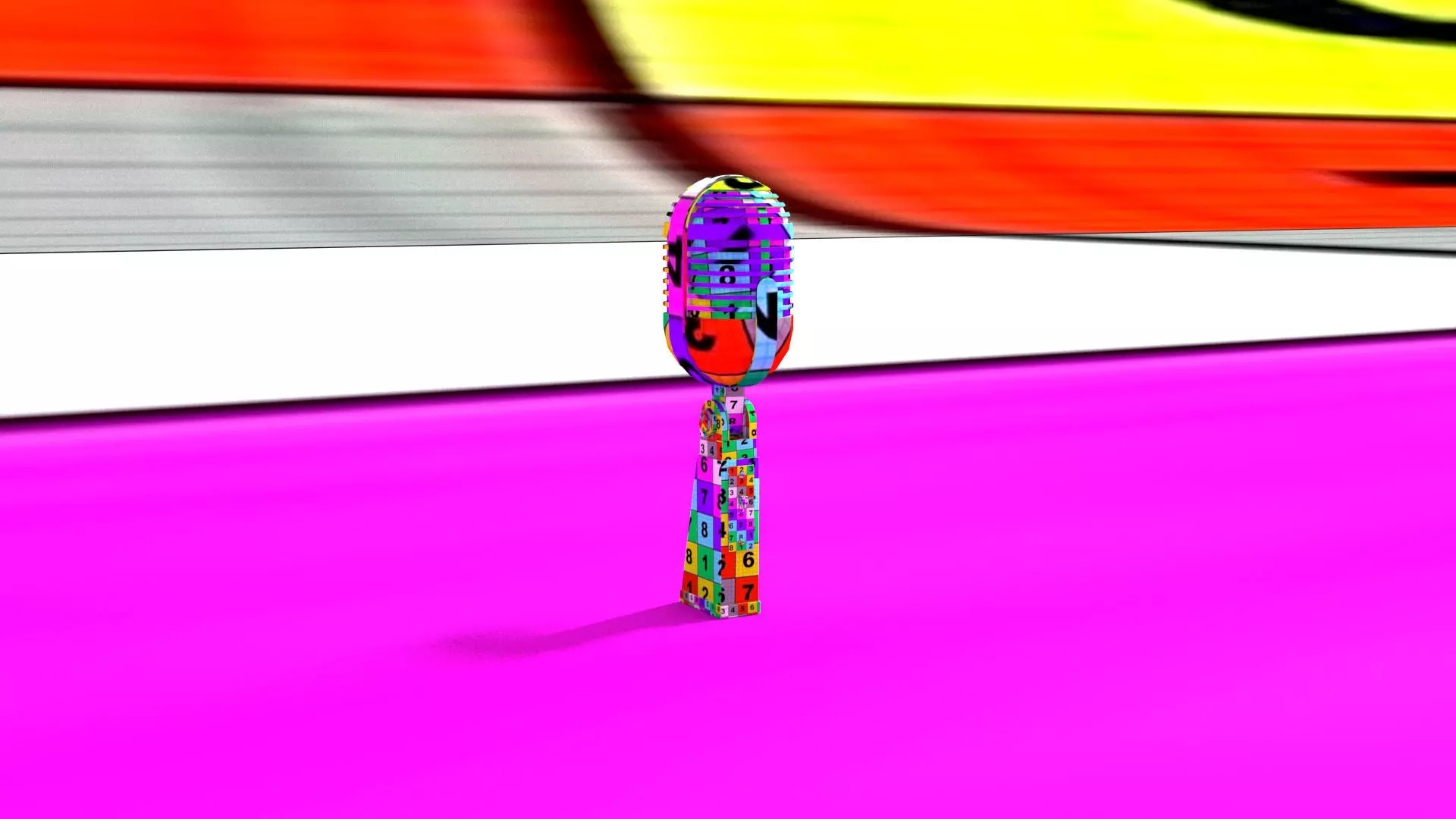 laos Ribbon Microphone Low-poly 3D model_11