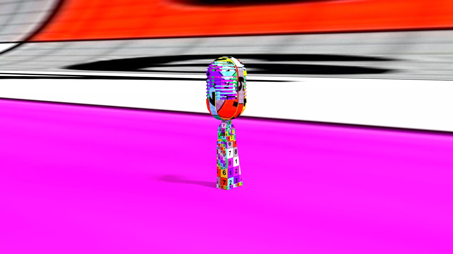 laos Ribbon Microphone Low-poly 3D model_12